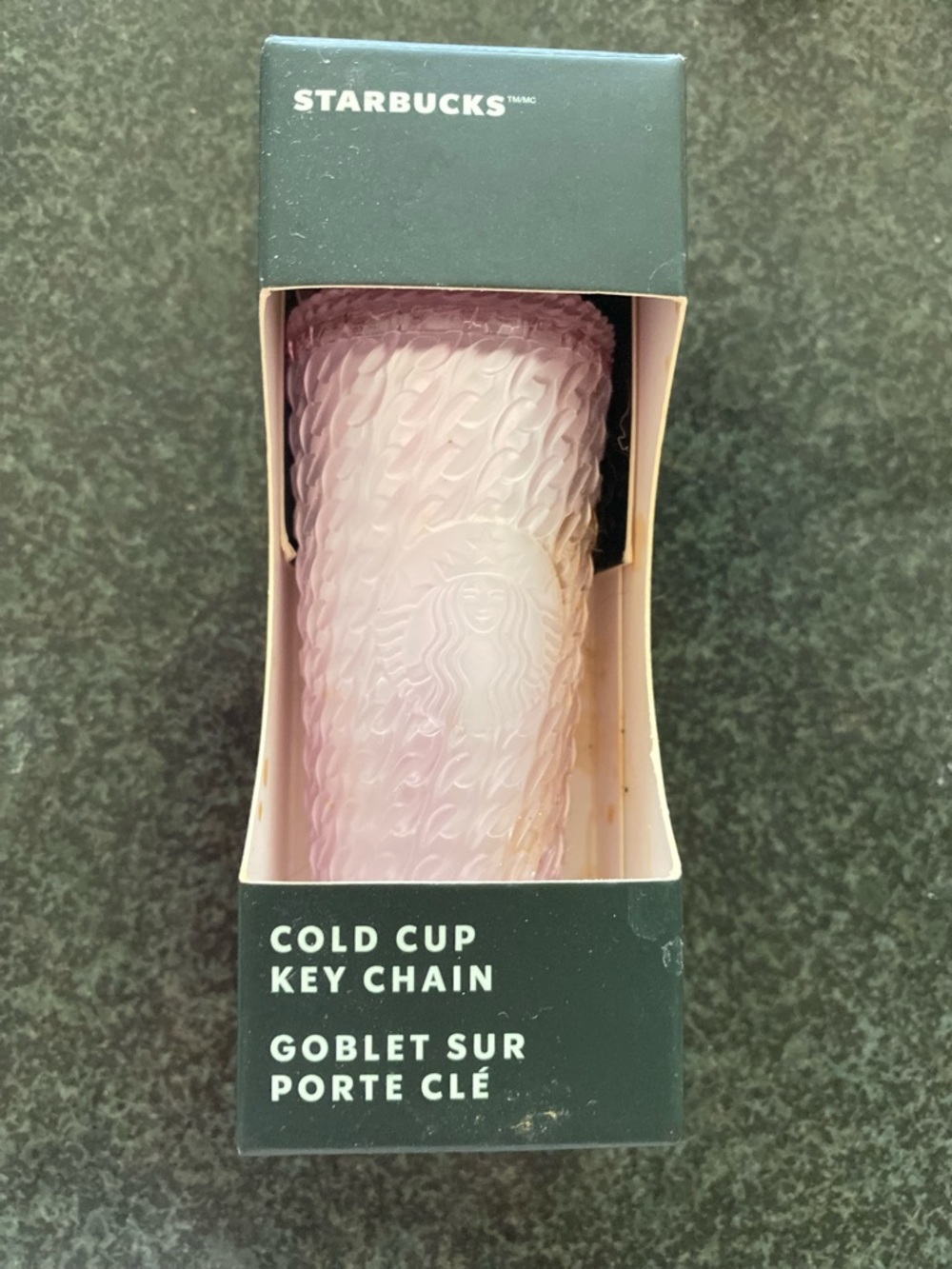 NIB Starbucks Crystal PinK Keychain